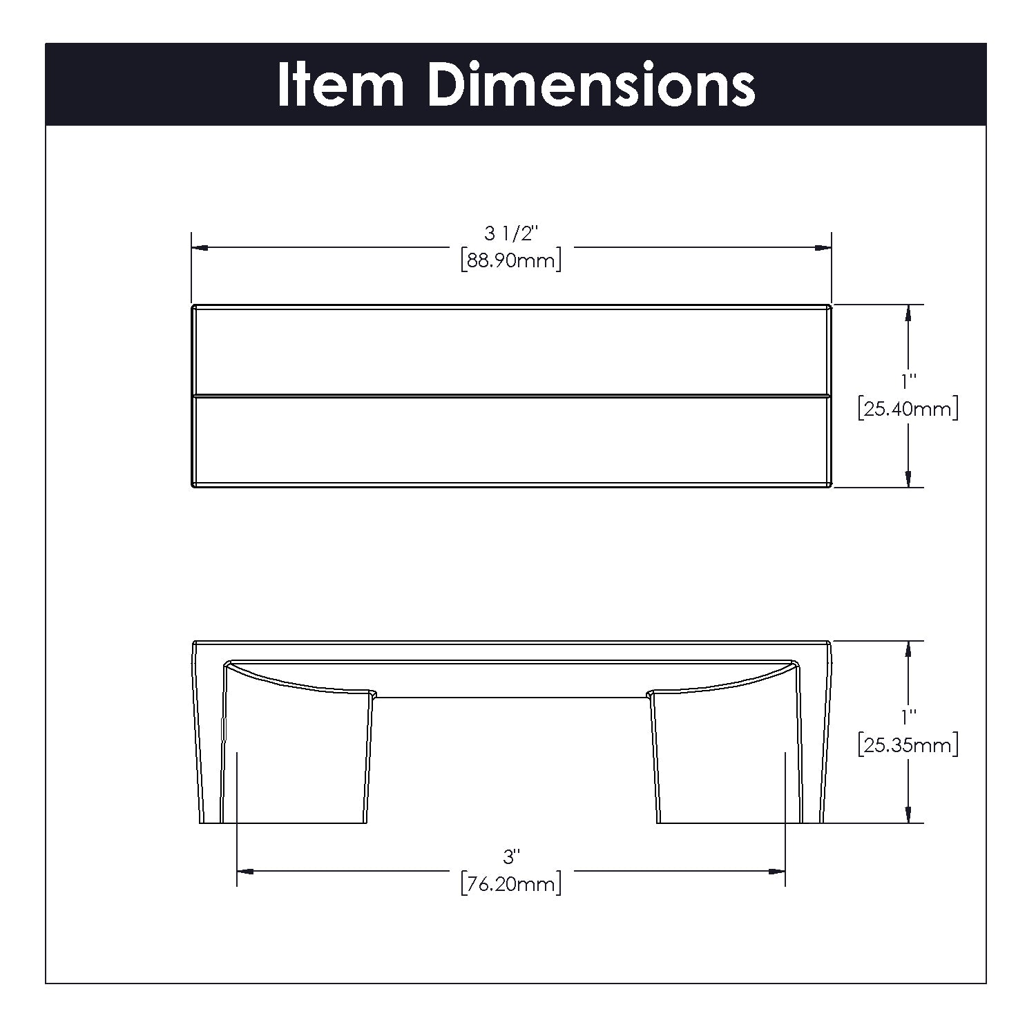 Belwith 3 Inch Center to Center Avenue Pull (B076088)