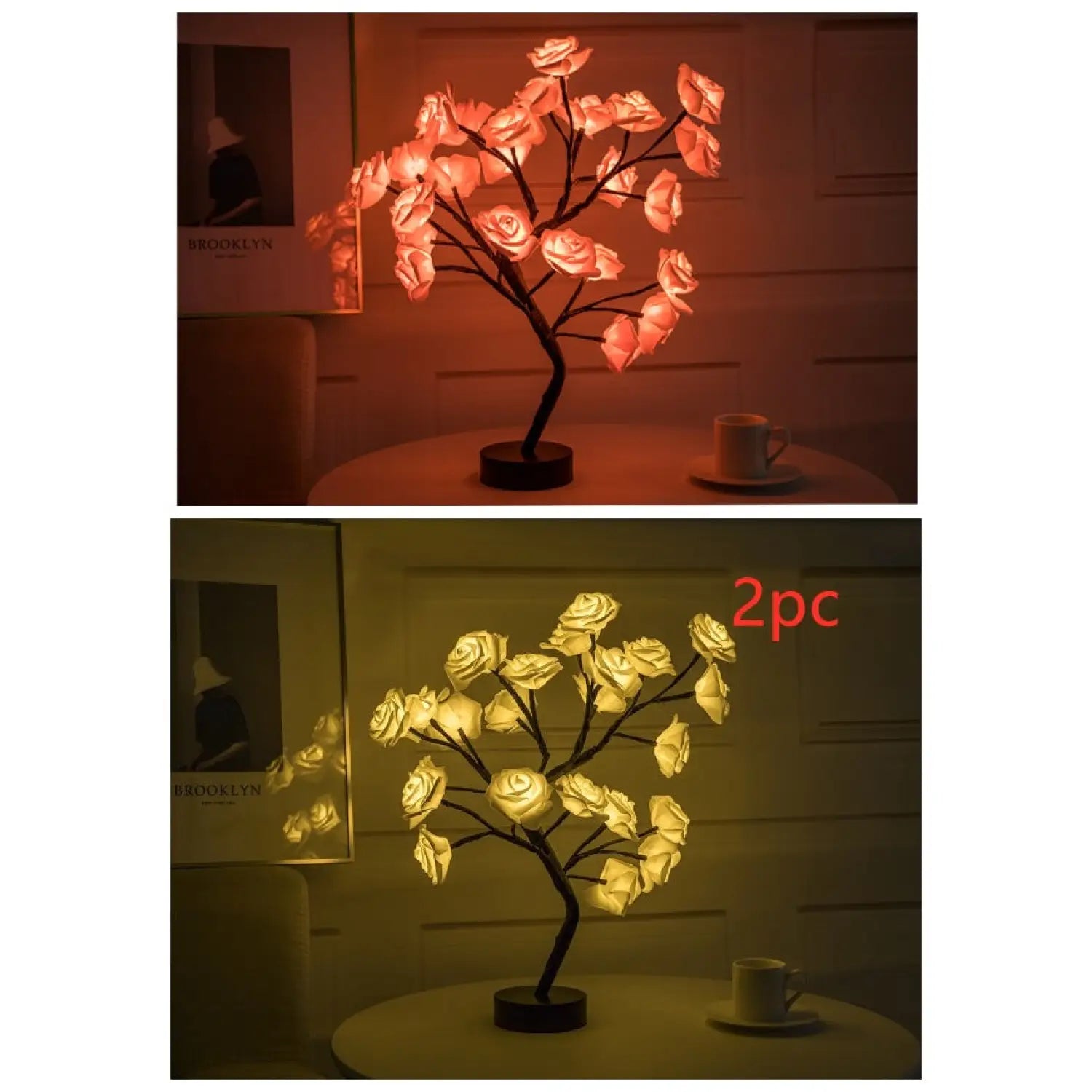 Decorative Flower Lamp with Soft Warm Light for Home Interiors