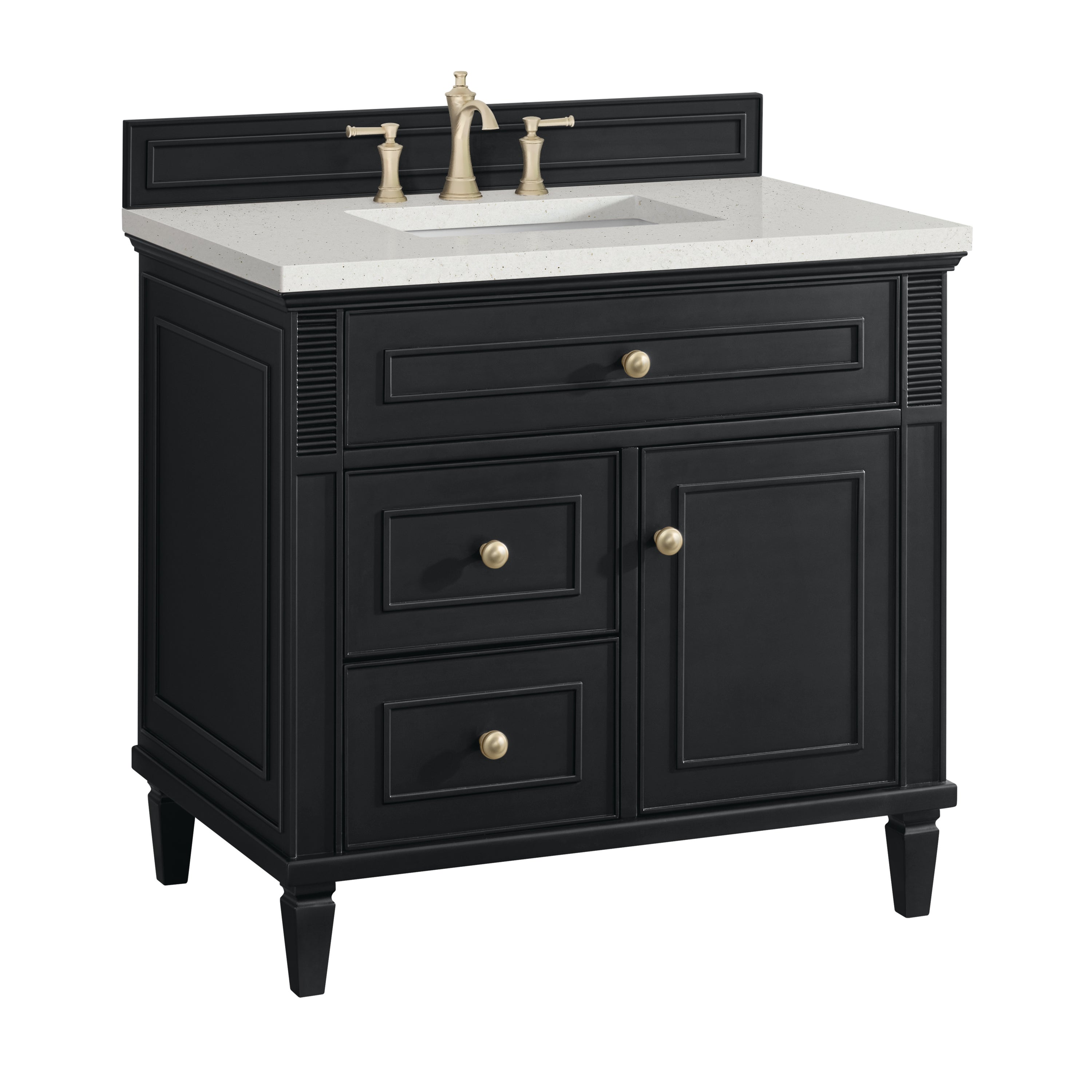 James Martin Lorelai 36" Single Vanity in Black Onyx with 3cm Countertop