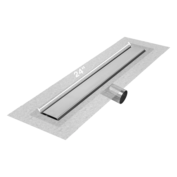 Mist (Tile In) Delmar Standard length side outlet linear drain