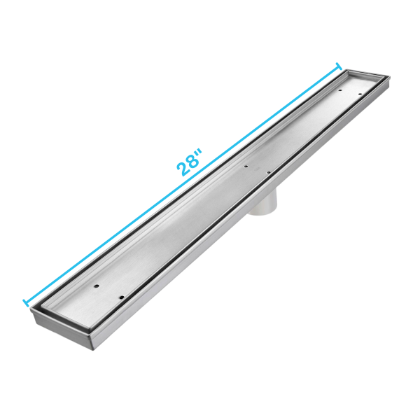 Mist (Tile-In) Delmar Standard length Plain Edge linear drain