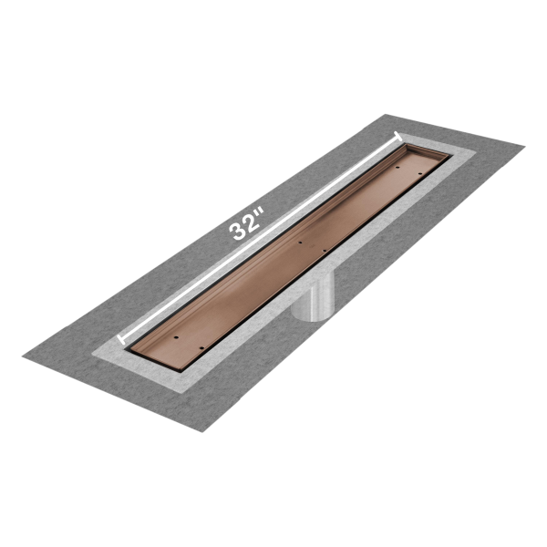 Mist (Tile-In) Delmar Standard length Flange Edge linear drain