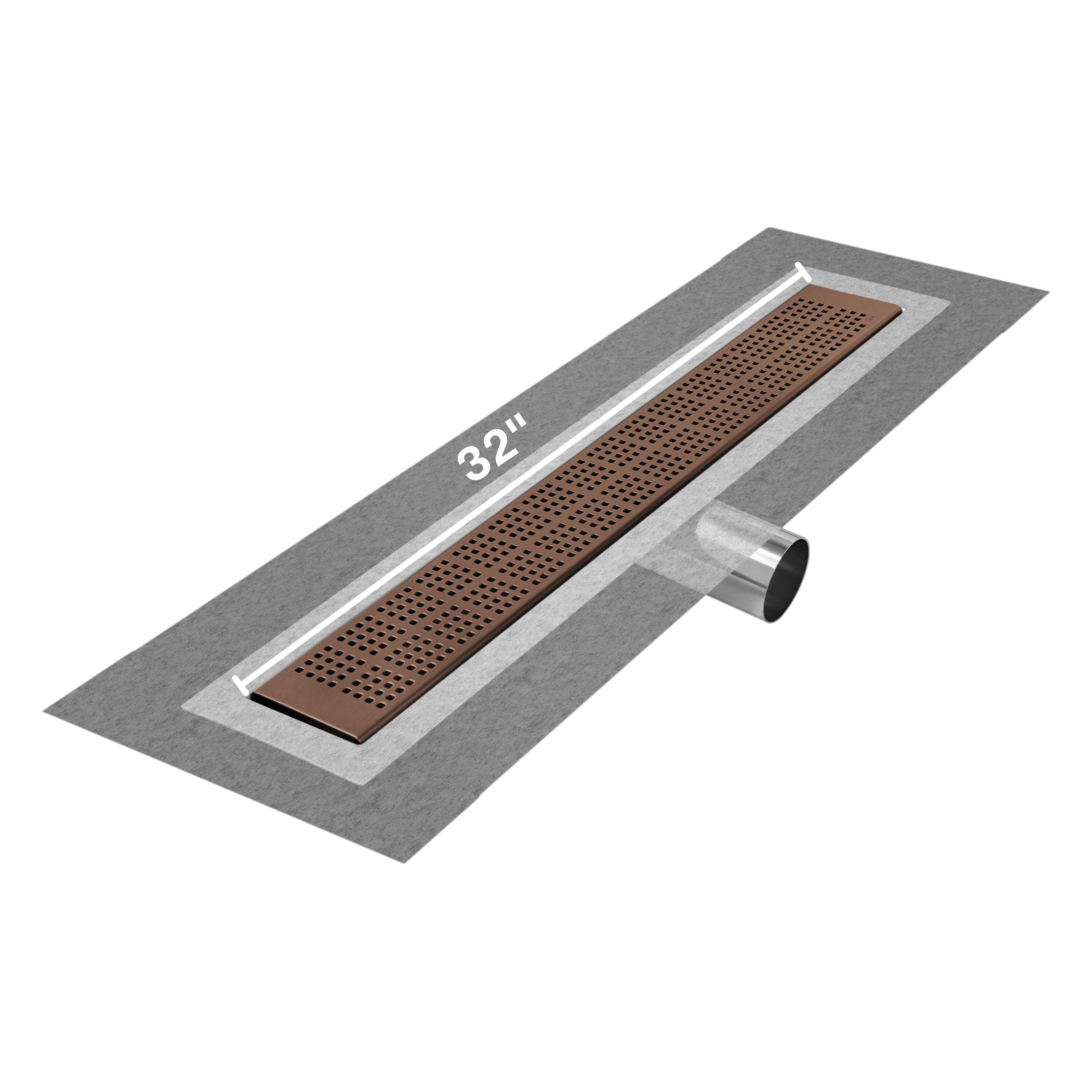 Kai Delmar Standard length side outlet linear drain