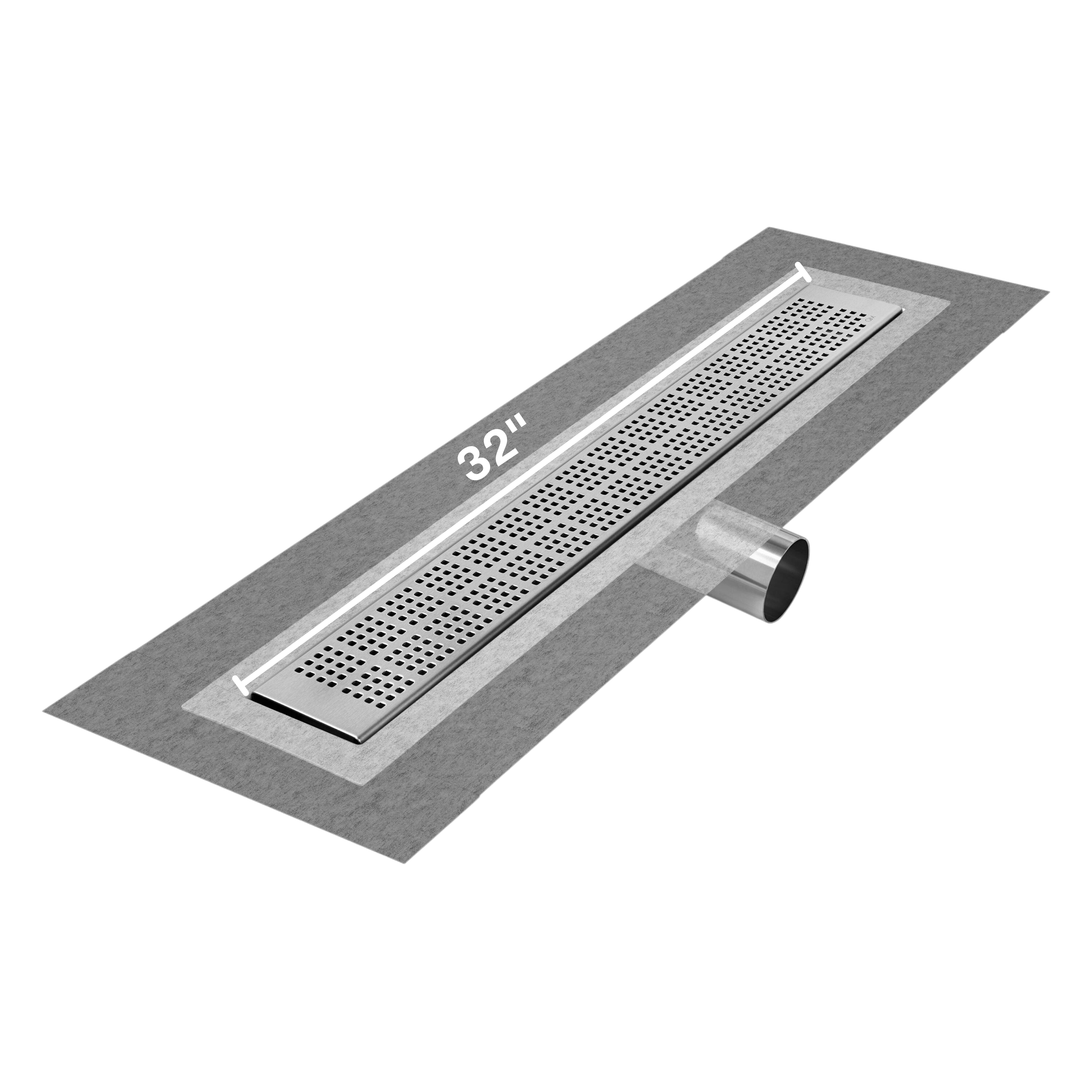 Kai Delmar Standard length side outlet linear drain