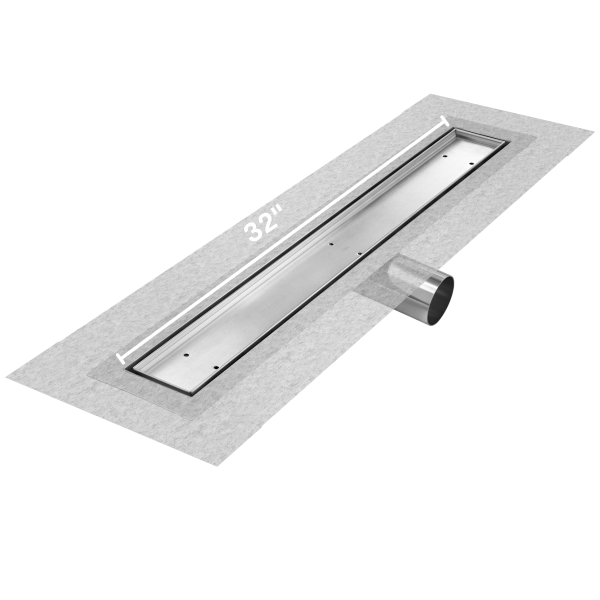 Mist (Tile In) Delmar Standard length side outlet linear drain