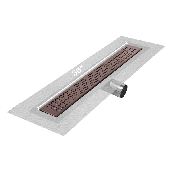 Lotus Delmar Standard length side outlet linear drain