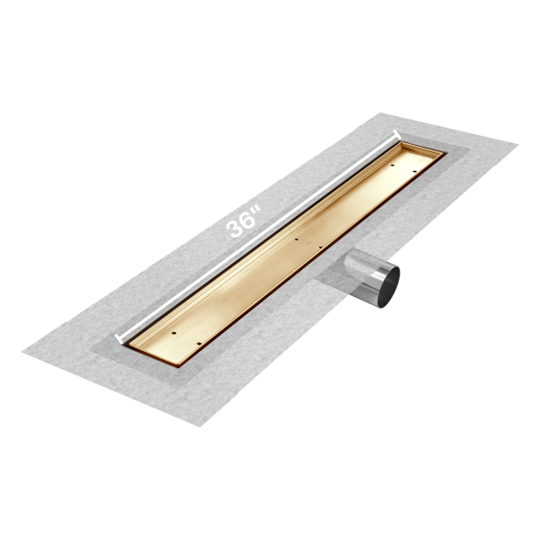 Mist (Tile In) Delmar Standard length side outlet linear drain