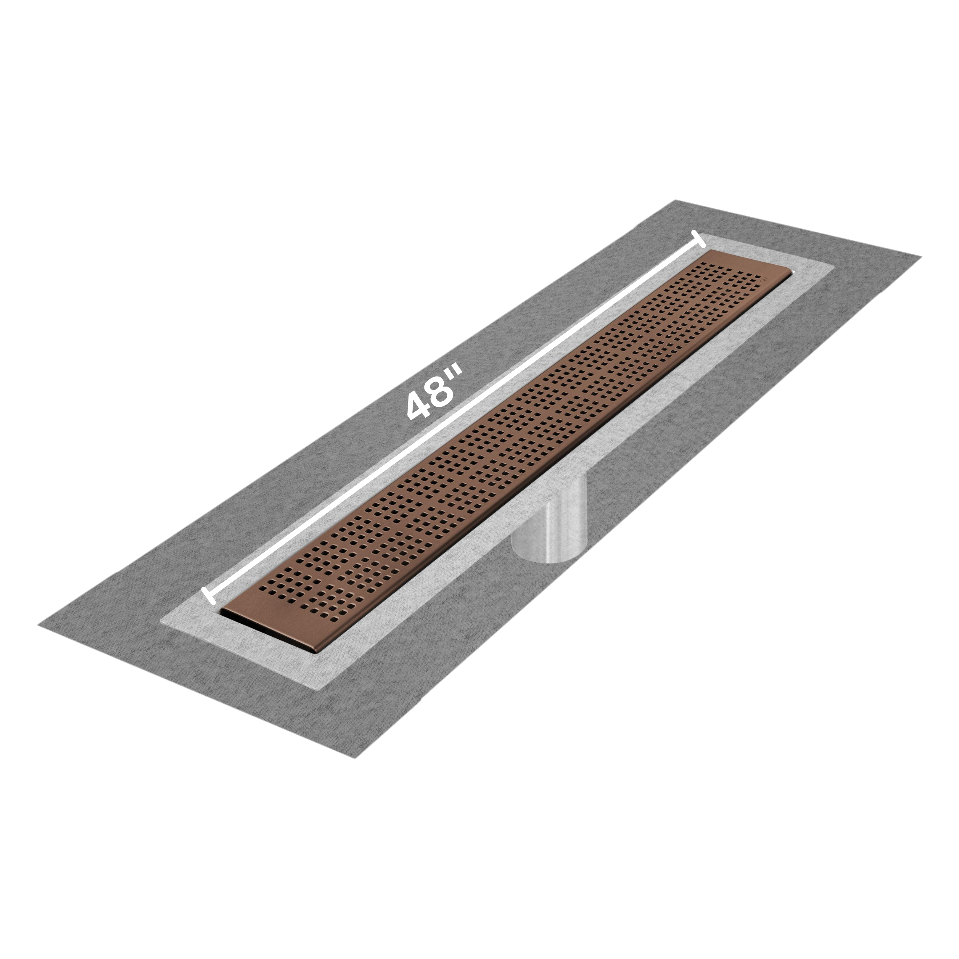 Kai Delmar Standard length Flange Edge linear drain