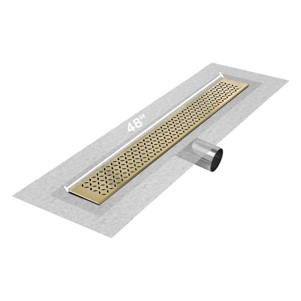 Lotus Delmar Standard length side outlet linear drain