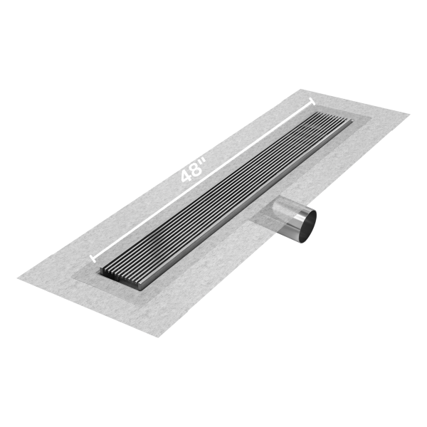 Wedgewire Delmar Standard length side outlet linear drain