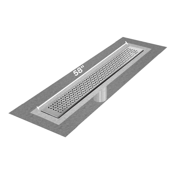 Lotus Delmar Standard length Flange Edge linear drain