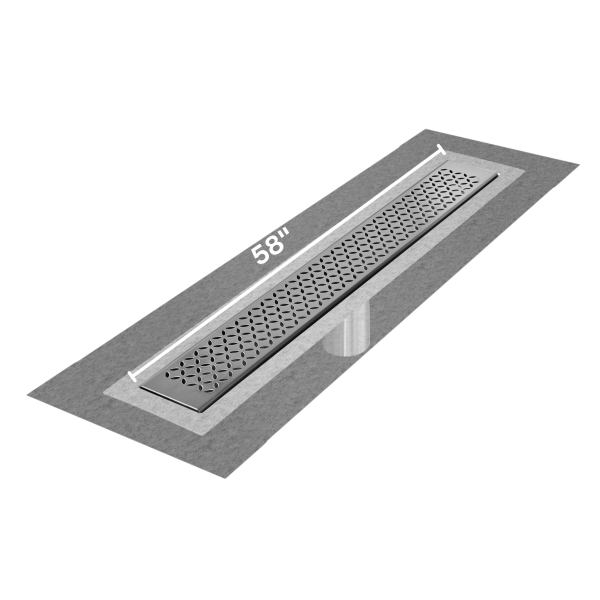 Lotus Delmar Standard length Flange Edge linear drain