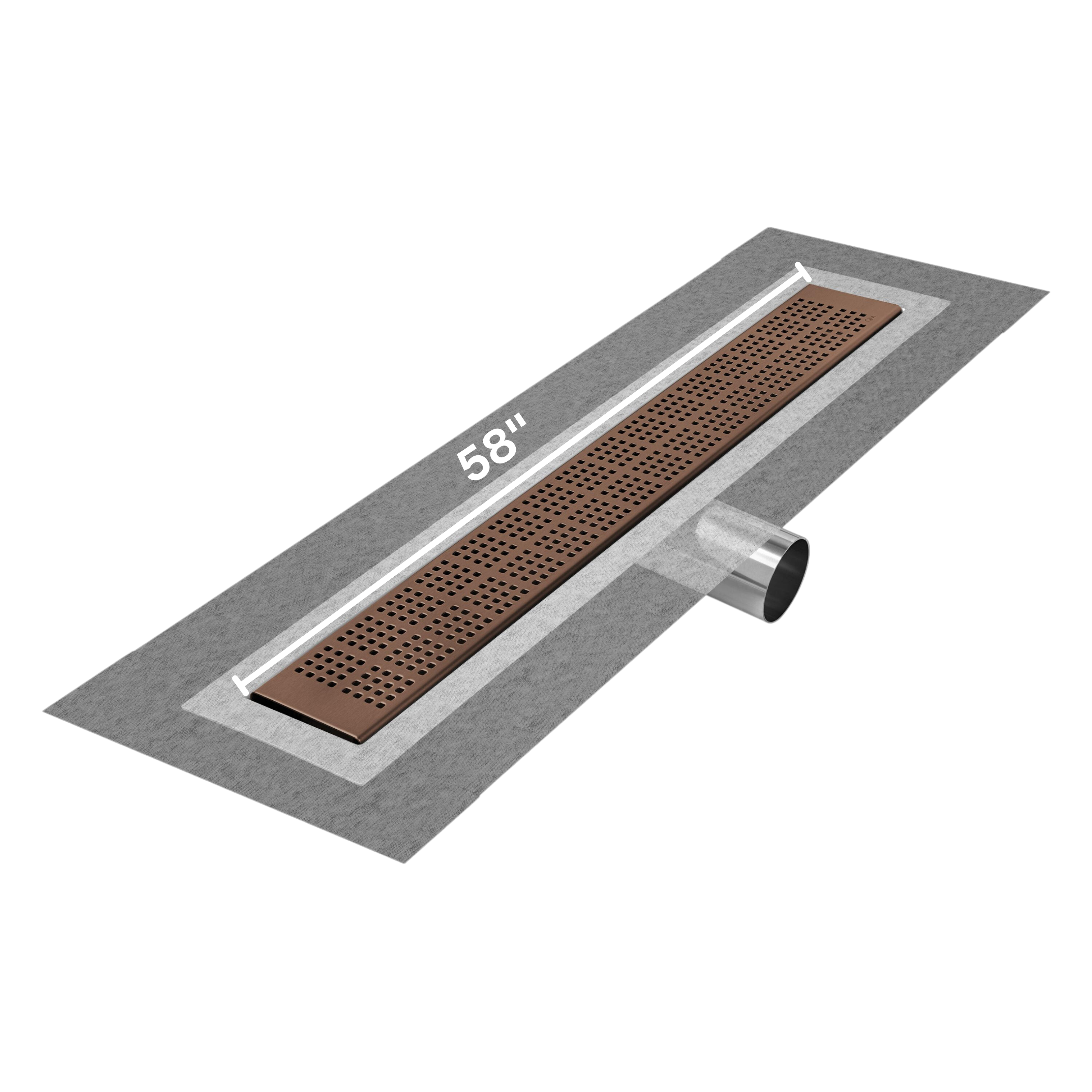 Kai Delmar Standard length side outlet linear drain
