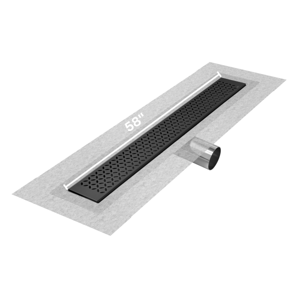Lotus Delmar Standard length side outlet linear drain