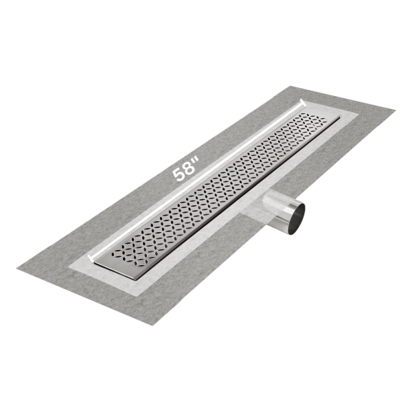 Lotus Delmar Standard length side outlet linear drain