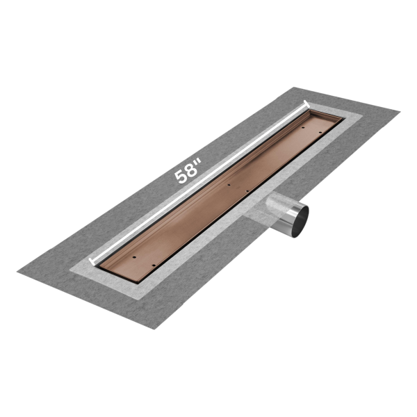 Mist (Tile In) Delmar Standard length side outlet linear drain