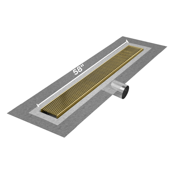 Wedgewire Delmar Standard length side outlet linear drain