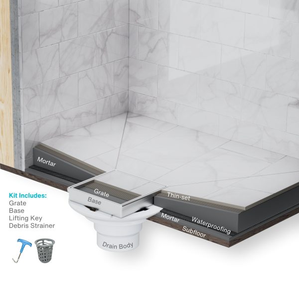 Delmar Lotus Square Drain