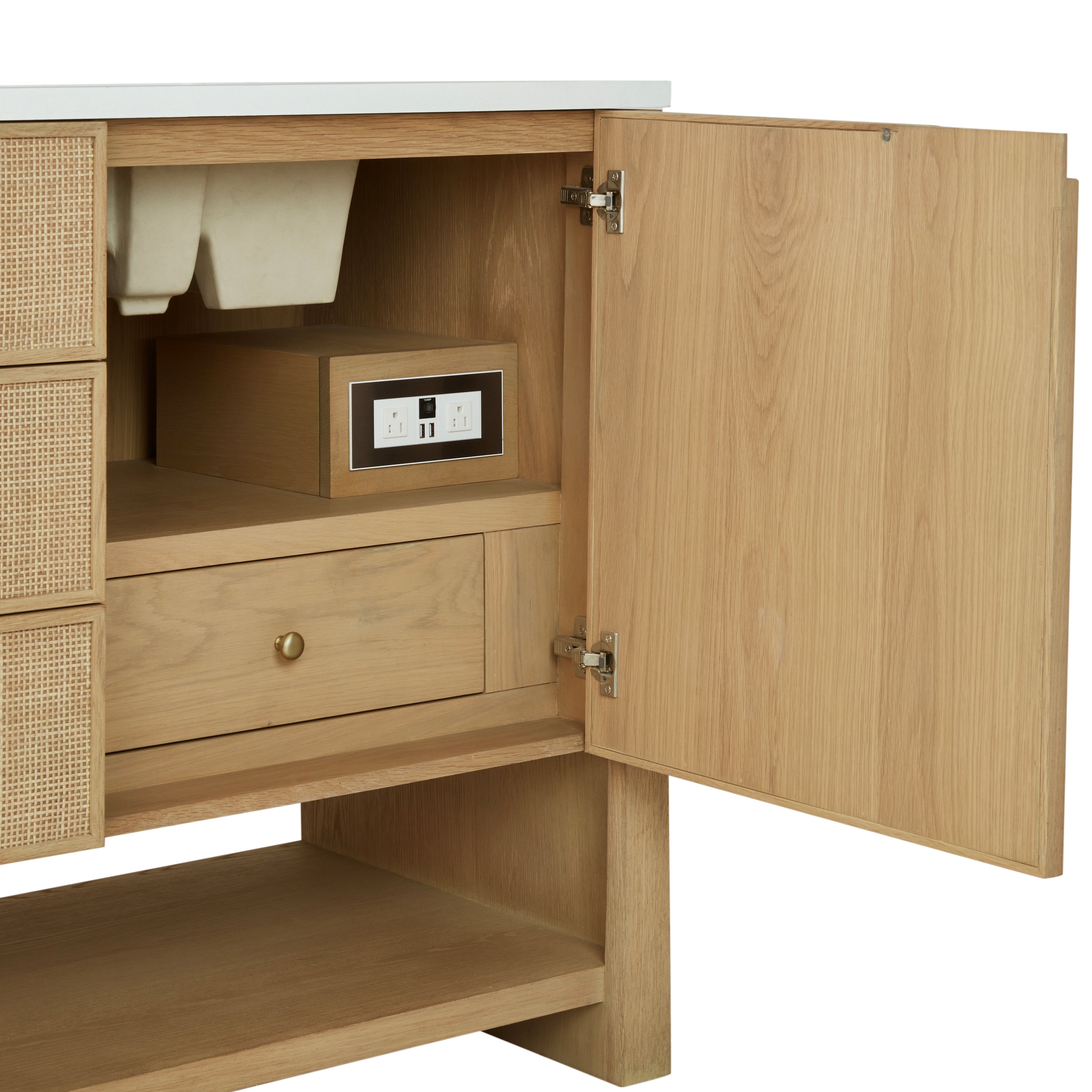 James Martin Solene 72" Double Vanity in Seaside Oak with 3cm Countertop