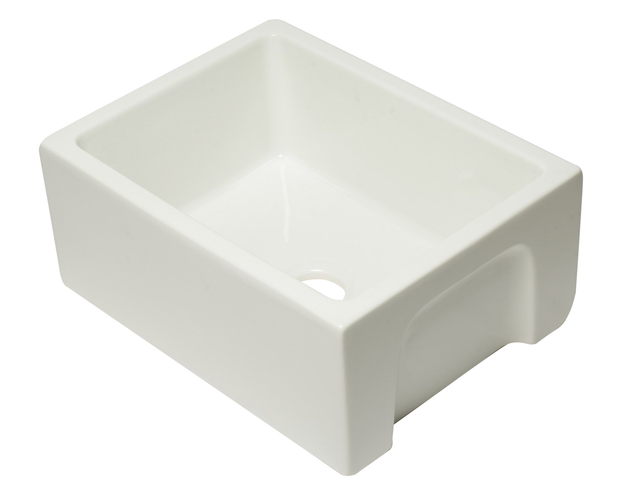 ALFI brand AB2418HS 24" Reversible Smooth / Fluted Single Bowl Fireclay Farm Sink – Biscuit, Black Gloss, Black Matte, White