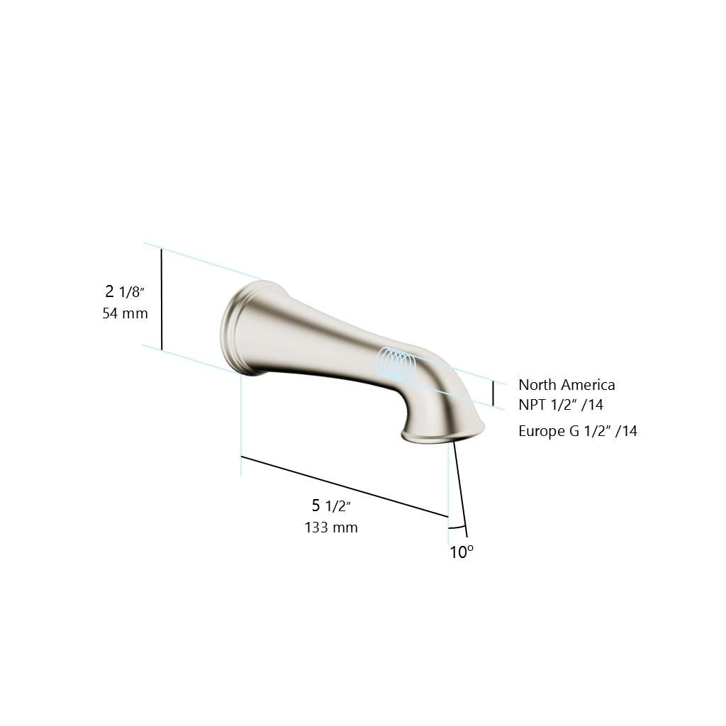 in2aqua Classic tub spout 1/2"