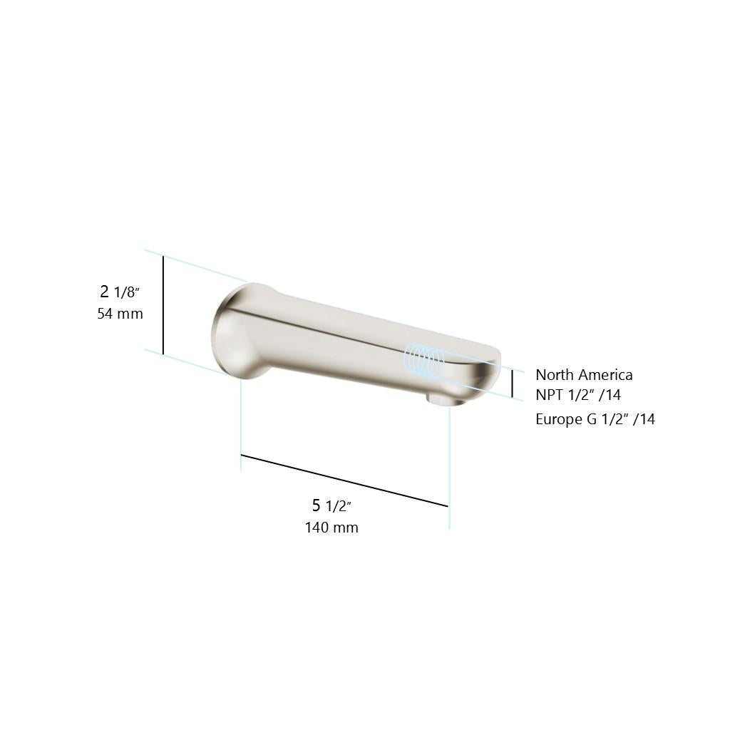 in2aqua Style tub spout 1/2"