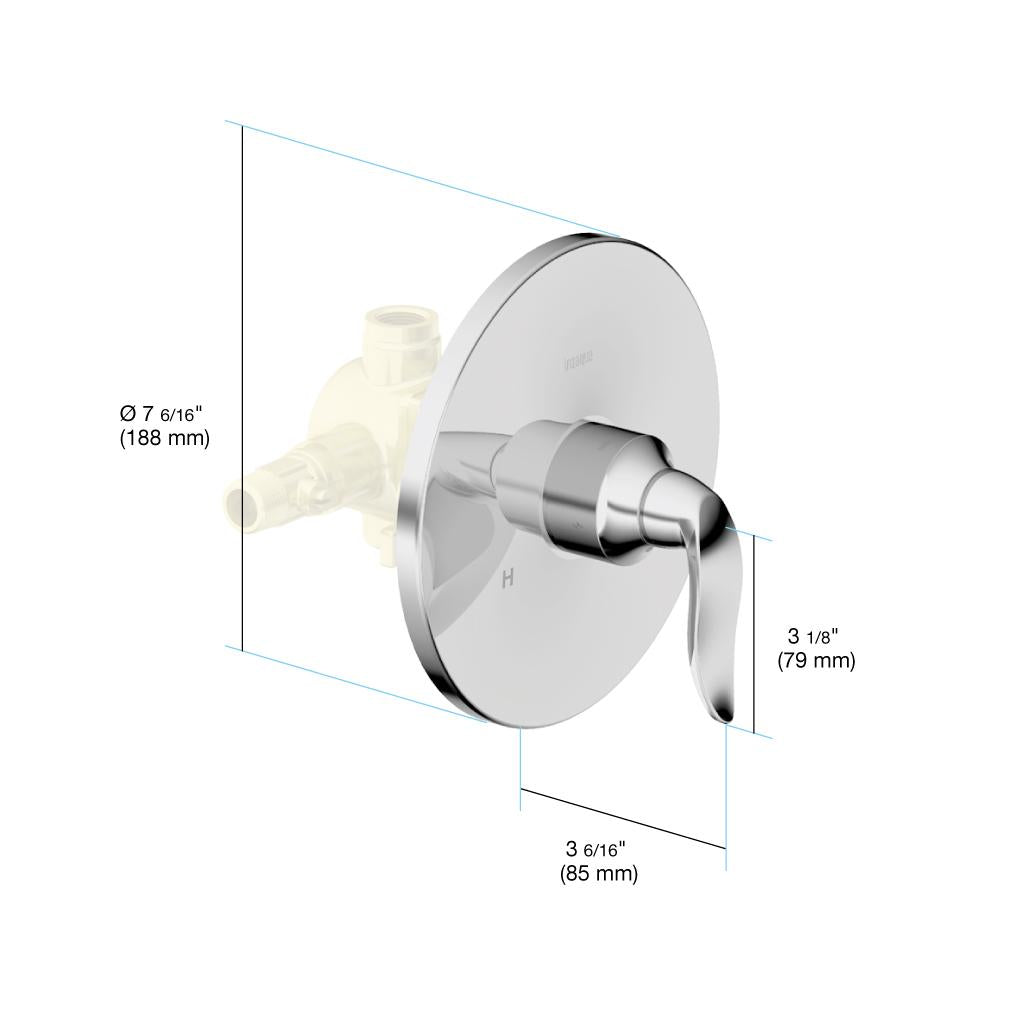 in2aqua Style pressure balance valve trim kit, without diverter