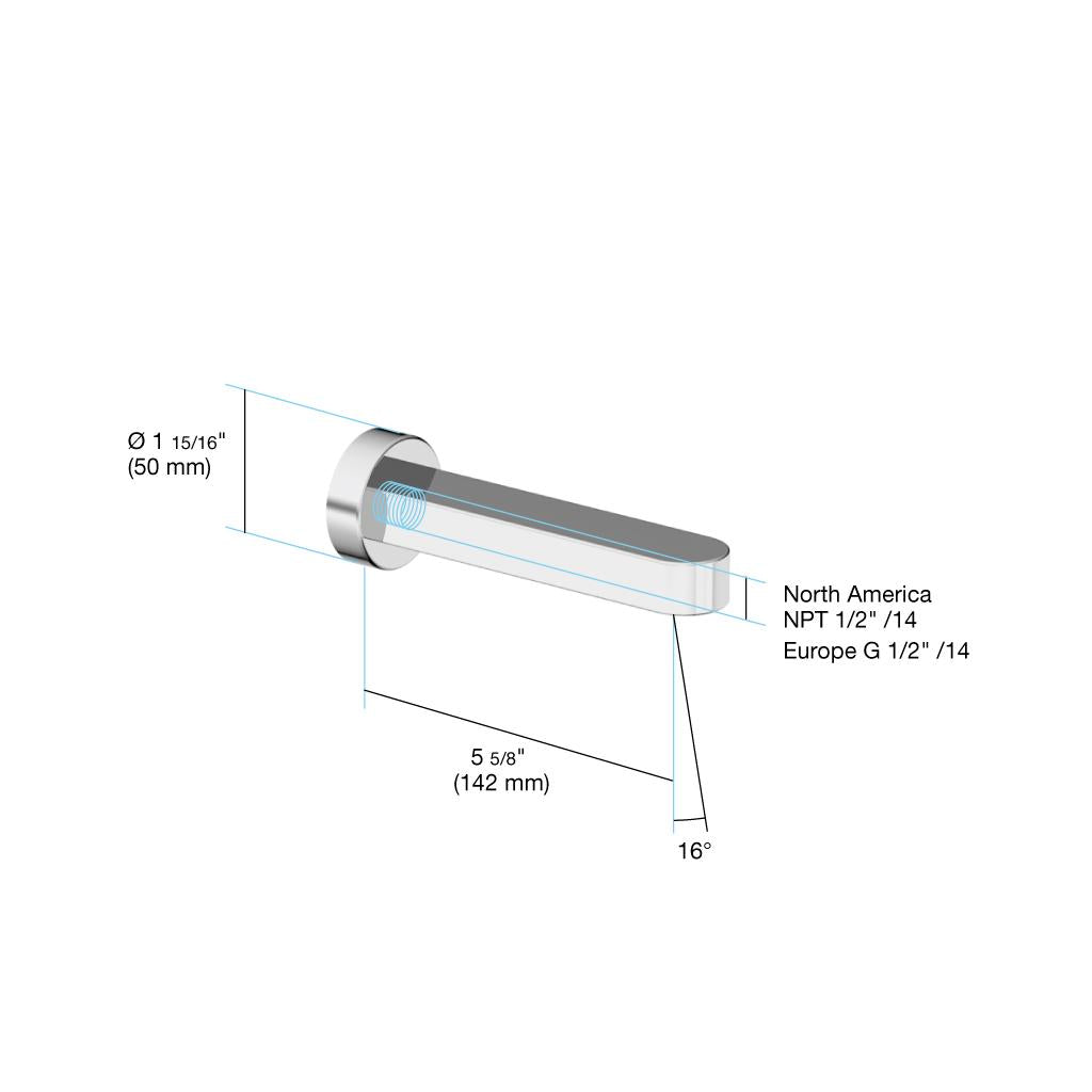 in2aqua Edge tub spout 1/2"