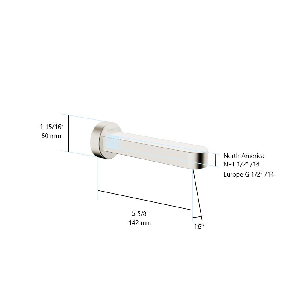 in2aqua Edge tub spout 1/2"