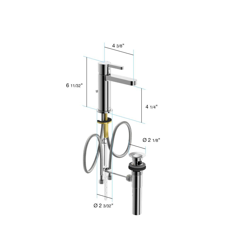 in2aqua Edge one-hole single-lever basin mixer