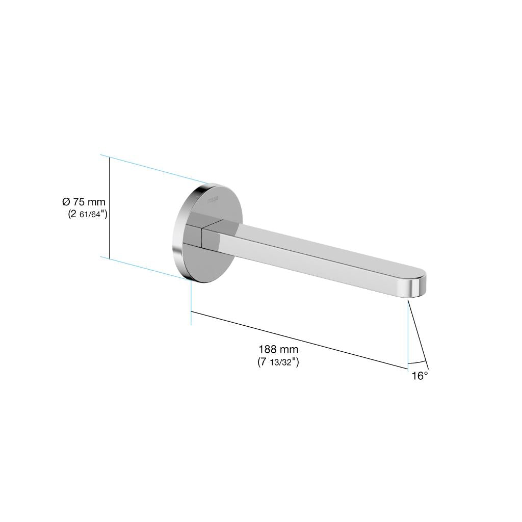 in2aqua Edge tub spout XL, 1/2"