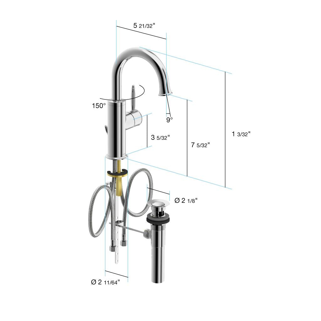 in2aqua Classic single-hole side-lever basin mixer