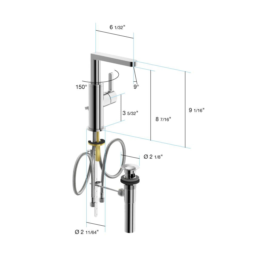 in2aqua Edge one-hole side-lever basin mixer