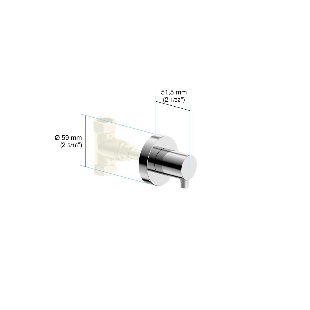 in2aqua ½" shut-off/volume control trim kit