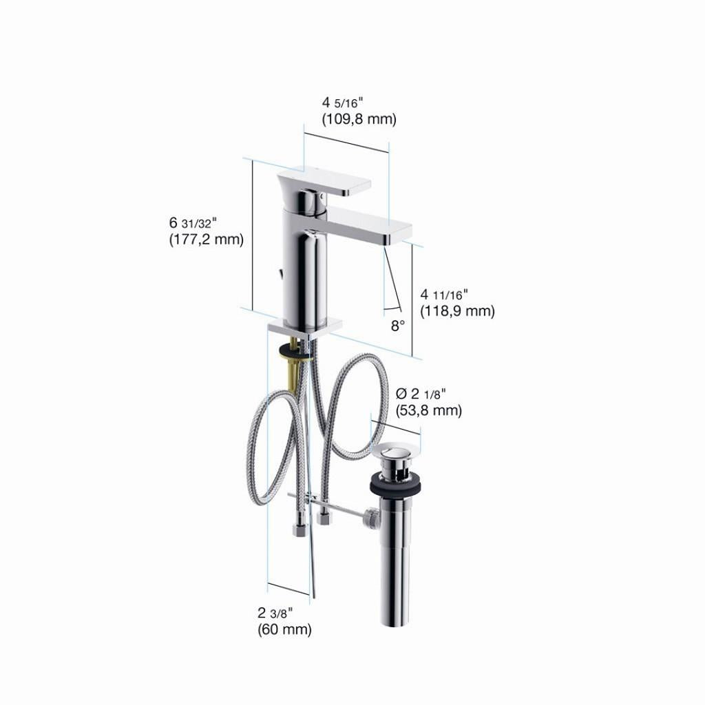 in2aqua Strata X single-lever basin mixer
