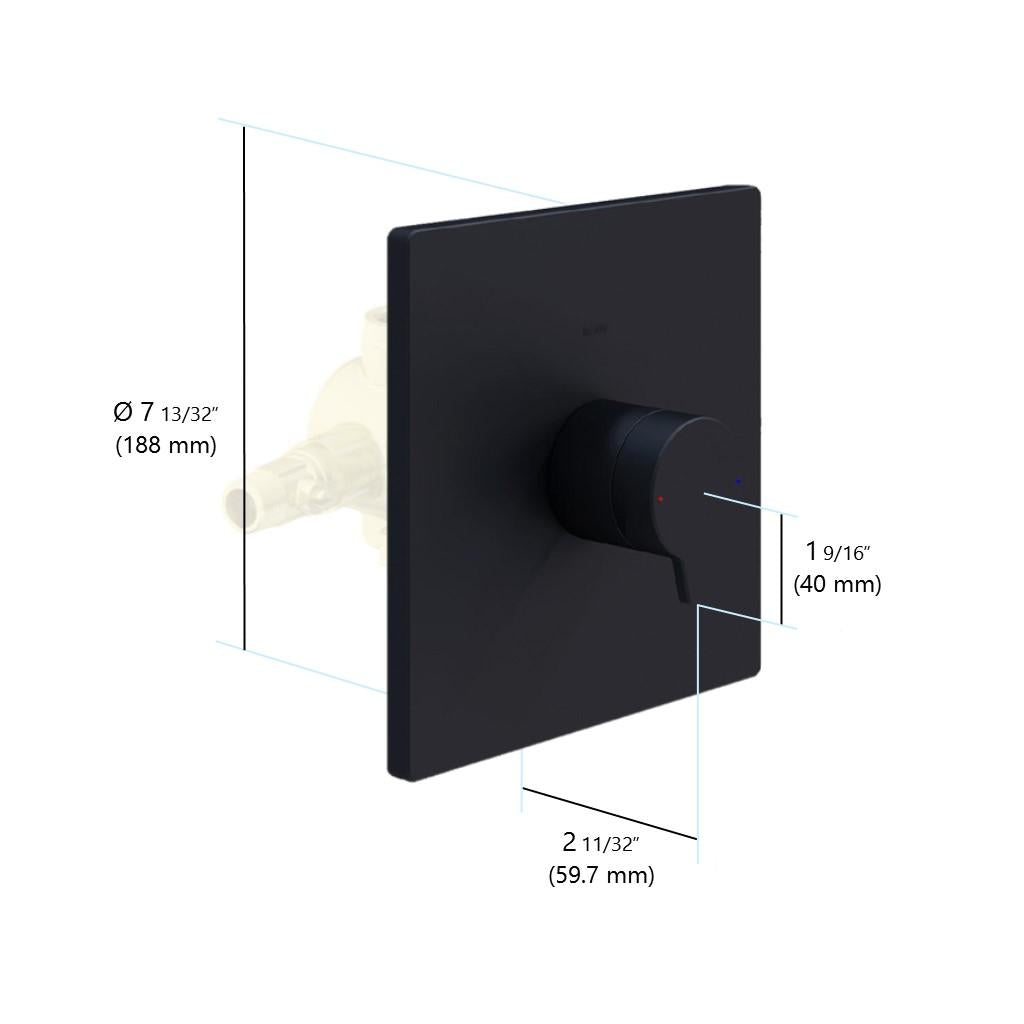 in2aqua Riva X pressure balance valve trim kit, without diverter