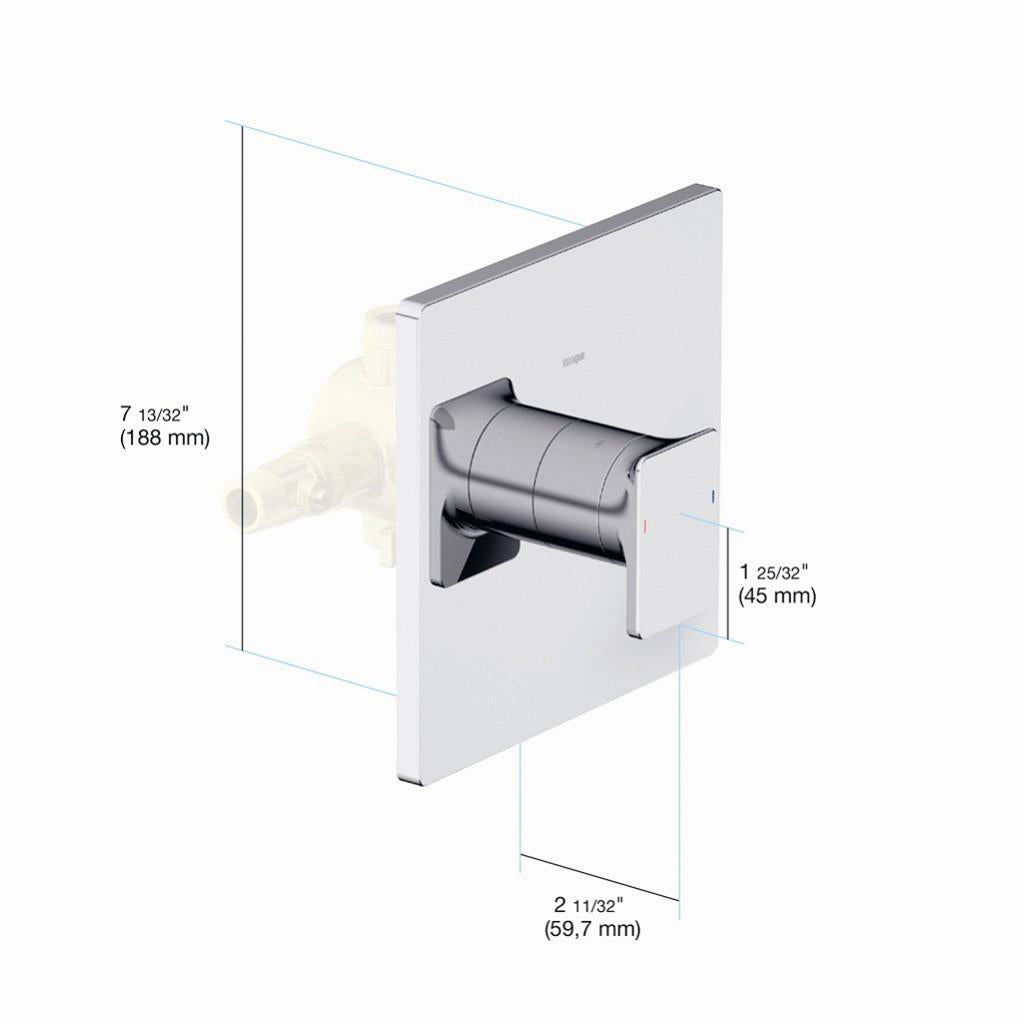 in2aqua Strata X pressure balance valve trim kit, without diverter