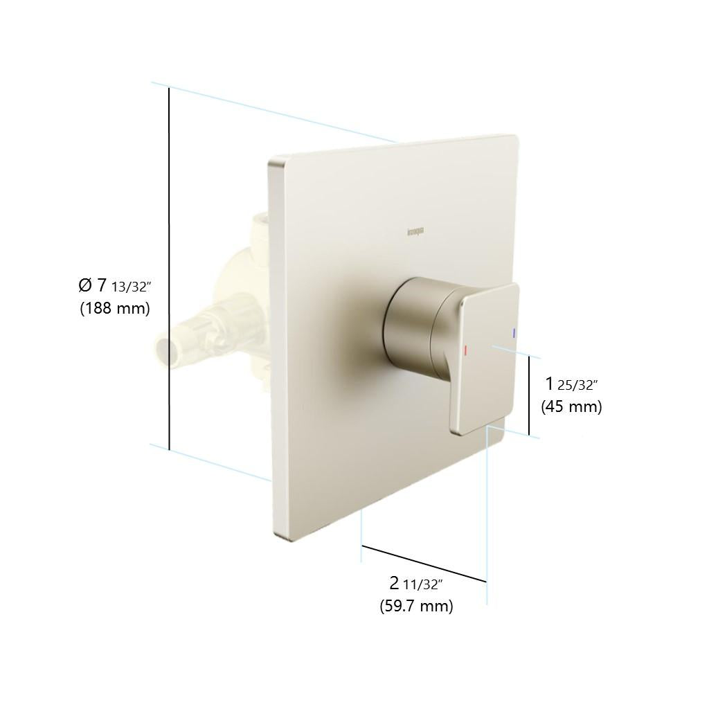 in2aqua Strata X pressure balance valve trim kit, without diverter