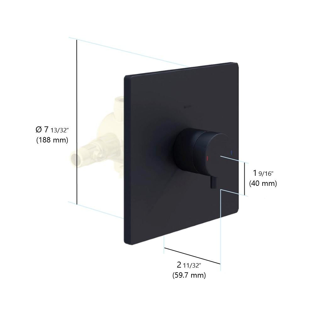 in2aqua Lana X pressure balance valve trim kit, without diverter