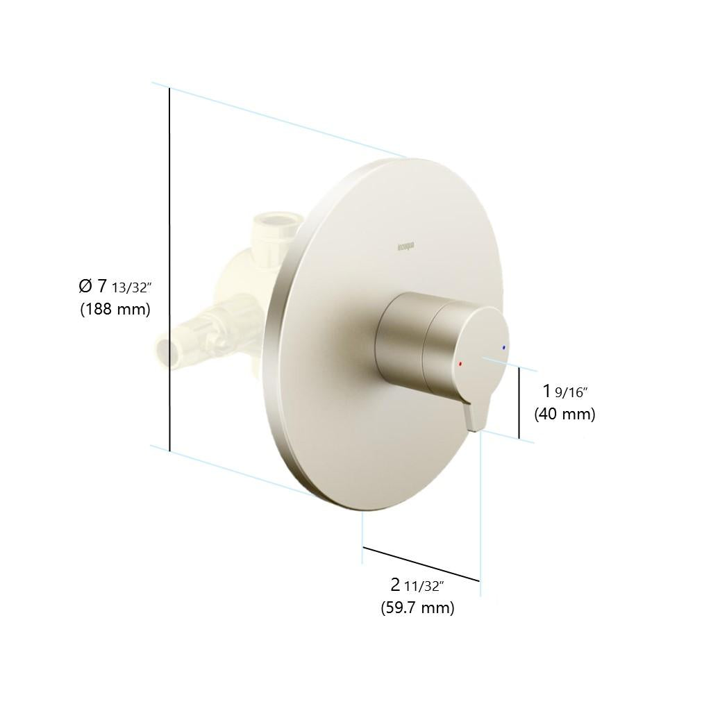 in2aqua Riva pressure balance valve trim kit, without diverter