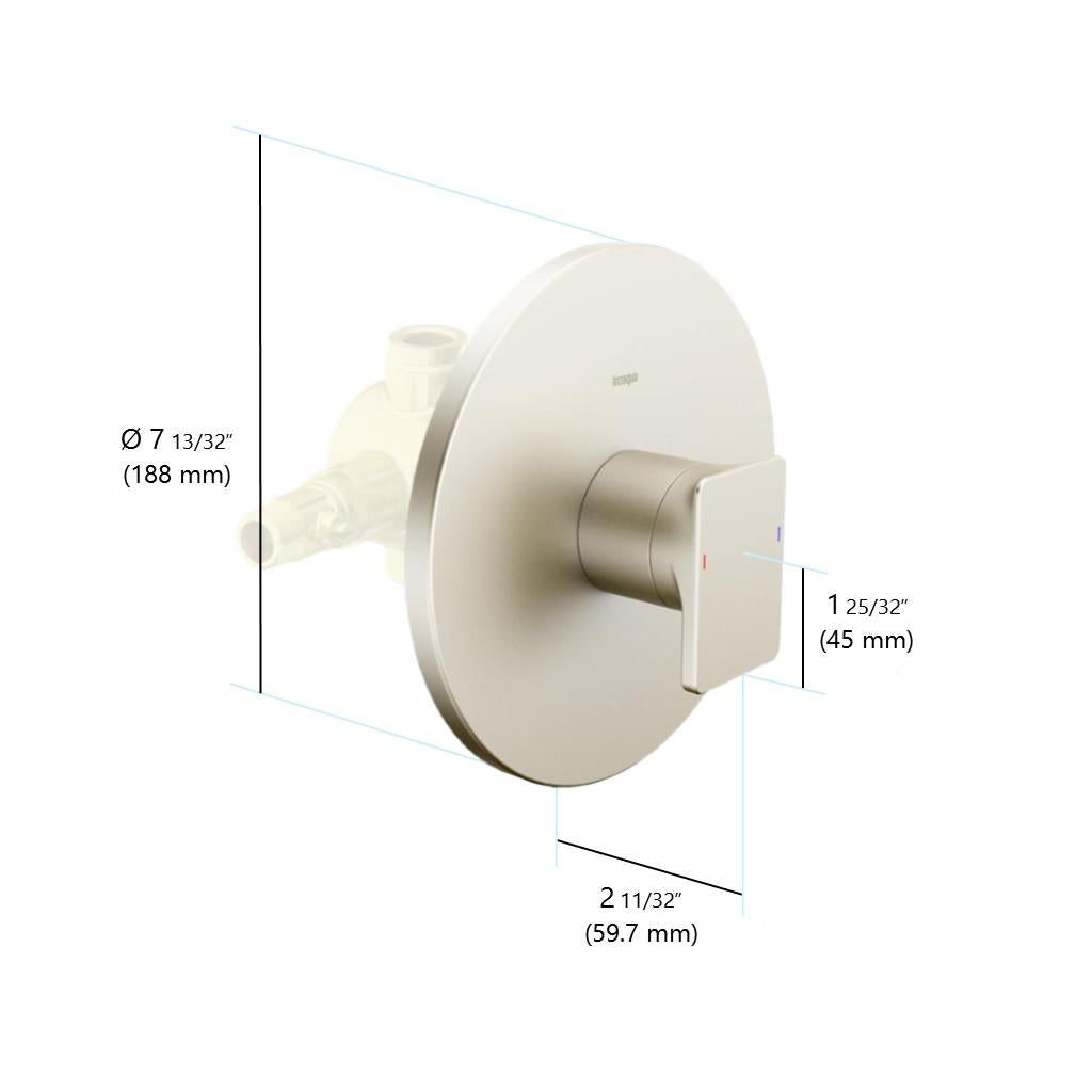 in2aqua Strata pressure balance valve trim kit, without diverter