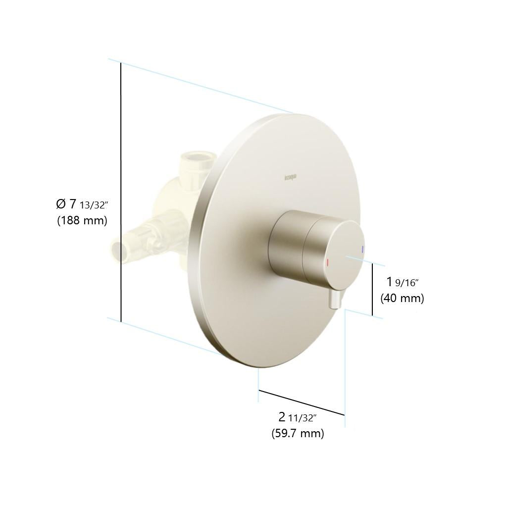 in2aqua Lana pressure balance valve trim kit, without diverter