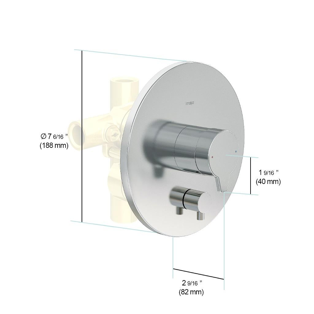 in2aqua Riva pressure balance valve trim kit, with manual diverter