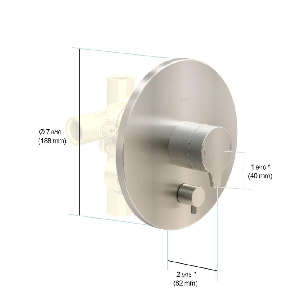 in2aqua Riva pressure balance valve trim kit, with manual diverter