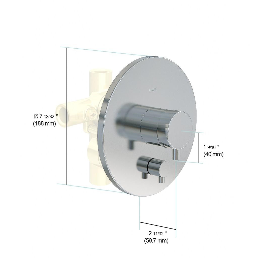 in2aqua Lana pressure balance valve trim kit, with manual diverter