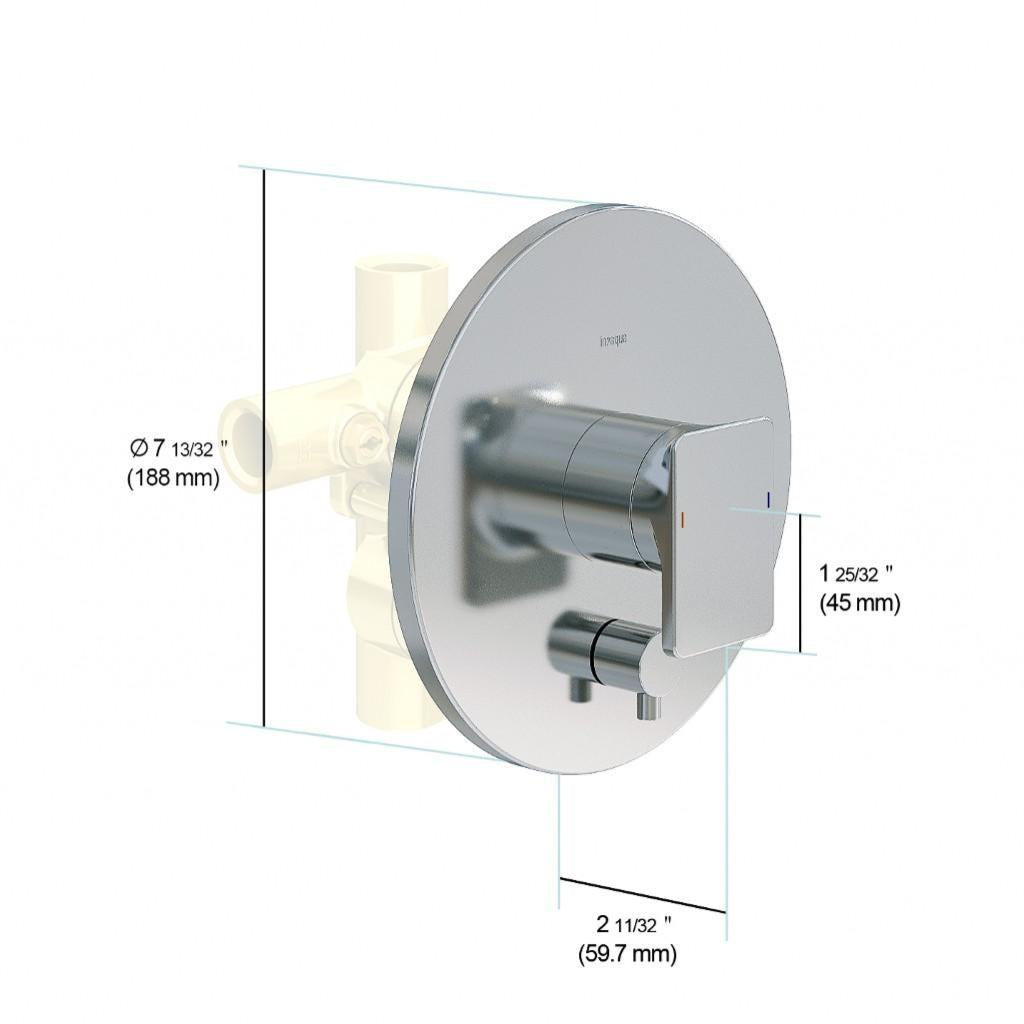 in2aqua Strata pressure balance valve trim kit, with manual diverter