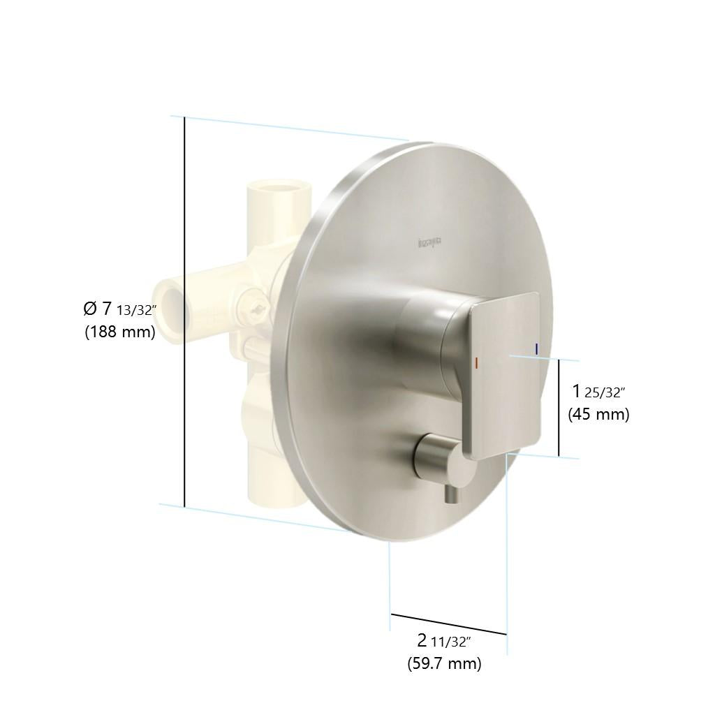 in2aqua Strata pressure balance valve trim kit, with manual diverter