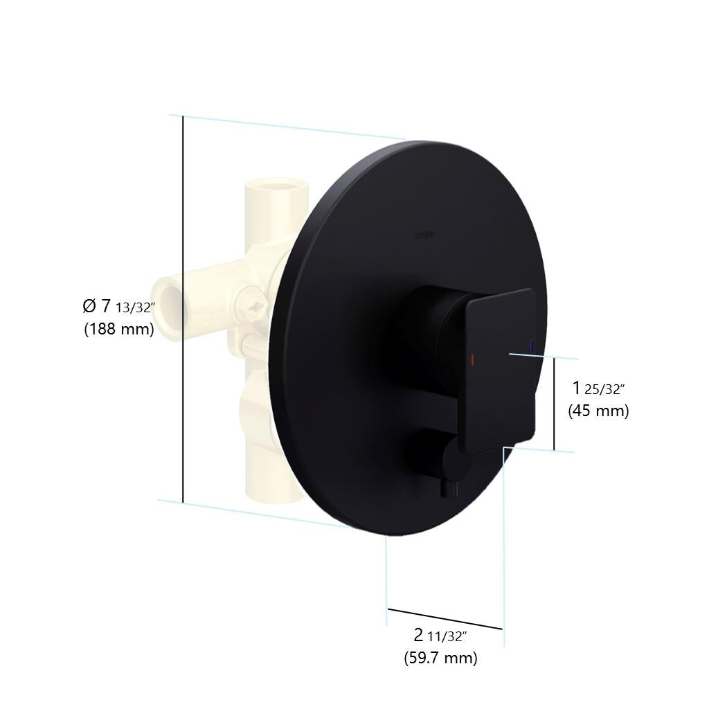 in2aqua Strata pressure balance valve trim kit, with manual diverter