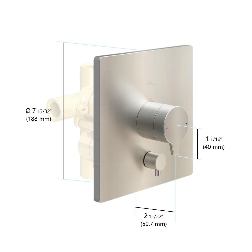 in2aqua Riva X pressure balance valve trim kit, with manual diverter