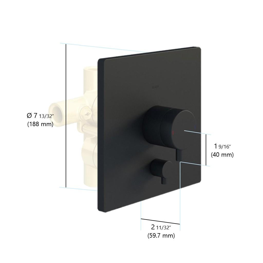 in2aqua Lana X pressure balance valve trim kit, with manual diverter